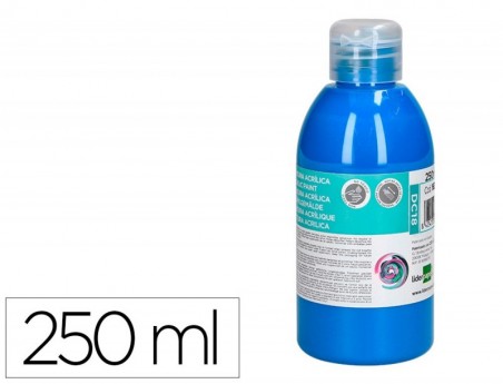 PINTURA ACRILICA LIDERPAPEL FRASCO DE 250 ML CIAN