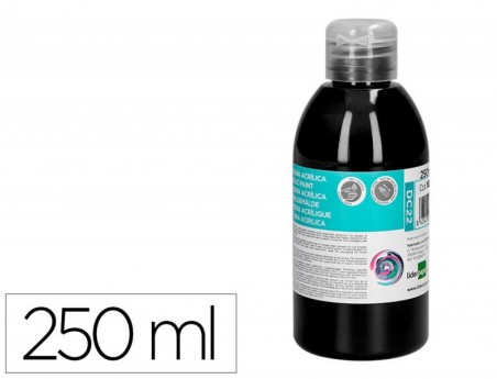 PINTURA ACRILICA LIDERPAPEL FRASCO DE 250 ML PRETO