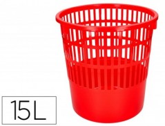 CESTO DE PAPEIS Q-CONNECT EM PLASTICO 15 LITROS COR VERMELHO