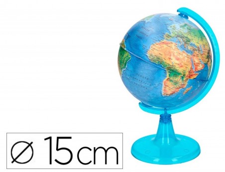 GLOBO LIDERPAPEL MAPA FISICO DIAMETRO 15 CM