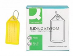 CHAVEIRO PORTA ETIQUETAS Q-CONNECT PREMIUM COR AMARELO CAIXA