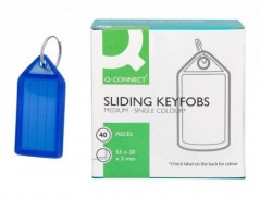 CHAVEIRO PORTA ETIQUETAS Q-CONNECT PREMIUM COR AZUL CAIXA DE
