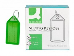 CHAVEIRO PORTA ETIQUETAS Q-CONNECT PREMIUM COR VERDE CAIXA D