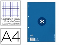 RECARGA COLADA LIDERPAPEL ANTARTIK QUADRICULA 5MM DIN A4 80