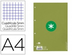 RECARGA COLADA LIDERPAPEL ANTARTIK QUADRICULA 5MM DIN A4 80