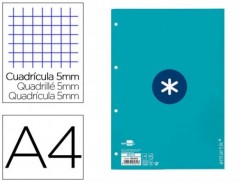 RECARGA COLADA LIDERPAPEL ANTARTIK QUADRICULA 5MM DIN A4 80