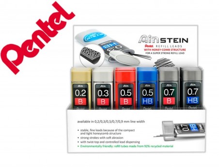 EXPOSITOR DE MINAS PENTEL AIN STEIN COM 30 TUBOS EM DIFERENT