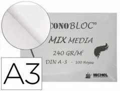 BLOC DIBUJO MULTITECNICAS MICHEL ECONOBLOC MIX MEDIA DIN A3