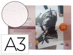 BLOC DIBUJO ACUARELA MICHEL ESPIRAL DIN A3 CON PAPEL CRISTAL