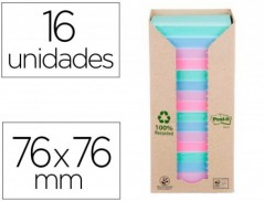 BLOCO DE NOTAS ADESIVAS POST-IT 76X76 MM 100% RECICLADO PEFC