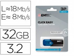 PEN DRIVE EMTEC USB 3.2 CLICK EASY 32 GB AZUL
