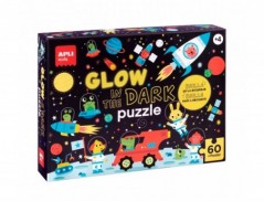 PUZLE APLI FLUORESCENTE ESPACIO 60 PIEZAS TAMAÑO 6X6 CM