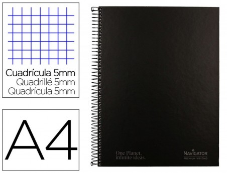 CADERNO ESPIRAL NAVIGATOR A4 MICRO CAPA FORRADA 80 F 80 GR Q