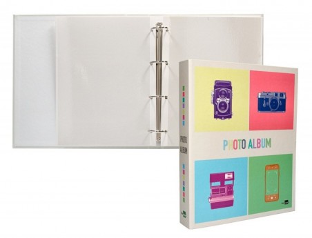 ALBUM DE FOTOS LIDERPAPEL ANEIS COM 20 FOLHAS AUTOADESIVAS