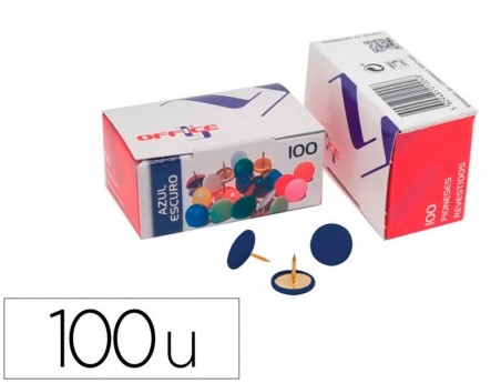 PIONESES LISMANIA OFFICE COR AZUL CAIXA DE 100 UNIDADES