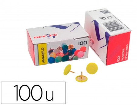 PIONESES LISMANIA OFFICE COR AMARELO CAIXA DE 100 UNIDADES