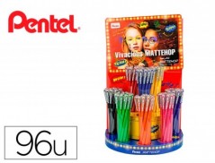 ROLLER GEL PENTEL K110 MATTEHOP EXPOSITOR COM 96 UNIDADES SO