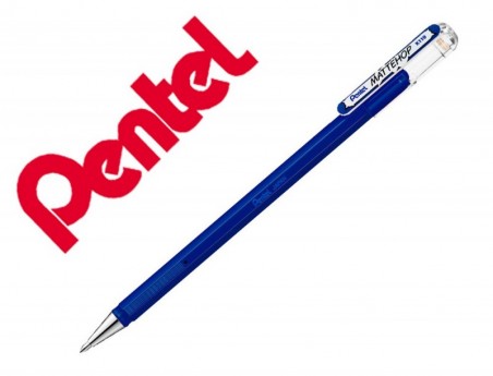 12un ROLLER GEL PENTEL K110 MATTEHOP COR AZUL PONTA DE 1 MM