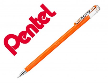 12un ROLLER GEL PENTEL K110 MATTEHOP COR LARANJA PONTA DE 1