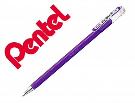 12un ROLLER GEL PENTEL K110 MATTEHOP COR VIOLETA PONTA DE 1