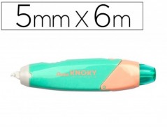 12un CORRETOR DE FITA PENTEL KNOKY 5MMX6M COR PASTEL VERDE