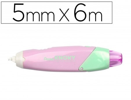 12un CORRETOR DE FITA PENTEL KNOKY 5MMX6M COR PASTEL VIOLETA