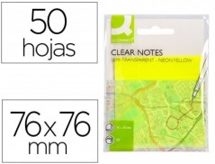 BLOCO DE NOTAS ADESIVAS Q-CONNECT REMOVIVEIS PLASTICO TRANSL