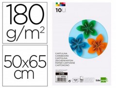 CARTOLINA LIDERPAPEL 50X65 CM 180 GR 10 CORES SORTIDAS PACK
