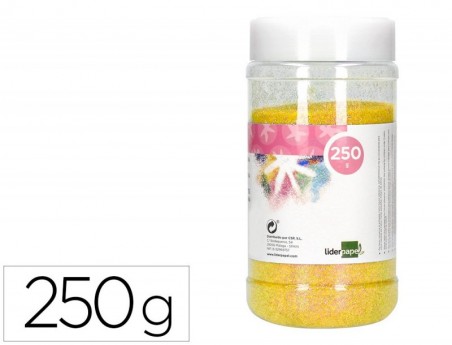 PURPURINA LIDERPAPEL FANTASIA COR AMARELO PASTEL METALIZADO