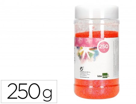 PURPURINA LIDERPAPEL FANTASIA COR LARANJA PASTEL METALIZADO