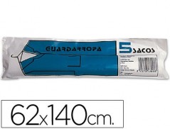 SACO GUARDA-ROUPA PLASTICO, ROLO 5 SACOS - 62X140 CM