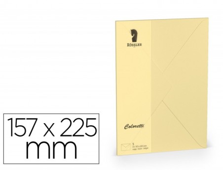 ENVELOPE ROSSLER COLORETTI C5 COR AREIA 157X225 MM PACK DE 5