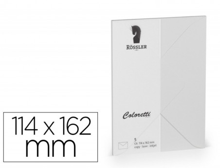 ENVELOPE ROSSLER COLORETTI C6 COR CINZA CLARO 114X162 MM PAC
