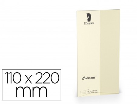 ENVELOPE ROSSLER COLORETTI DL AMERICANO COR CREME 110X220 MM