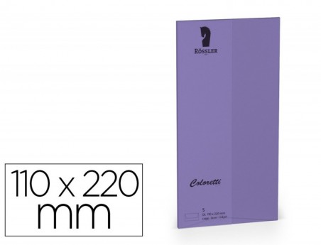 ENVELOPE ROSSLER COLORETTI DL AMERICANO COR LILAS 110X220 MM