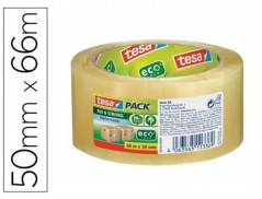 FITA ADESIVA TESA BIO&STRONG PARA EMBALAGEM TRANSPARENTE 66