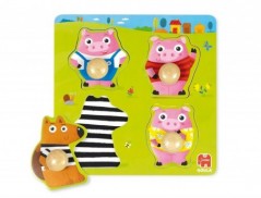 PUZZLE GOULA MADEIRA 4 PECAS OS 3 PORQUINHOS