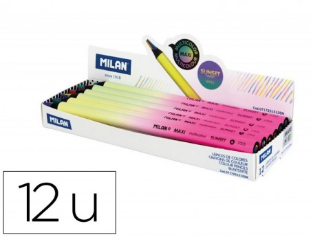 LAPIS DE COR MILAN SERIE SUNSET REDONDO MULTICOLOR CAIXA DE