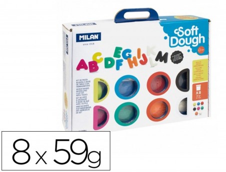 PASTA MILAN PARA MODELAR SOFT DOUGH MUITAS LETRAS COM FERRAM
