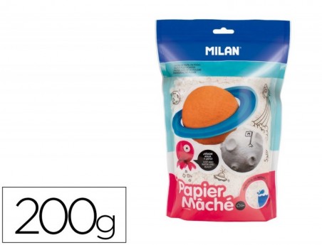 PAPEL MACHE MILAN BRANCO EM PO BOLSA DE 200 G