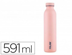 GARRAFA MILAN ACO INOXIDAVEL TERMO COR ROSA 591 ML