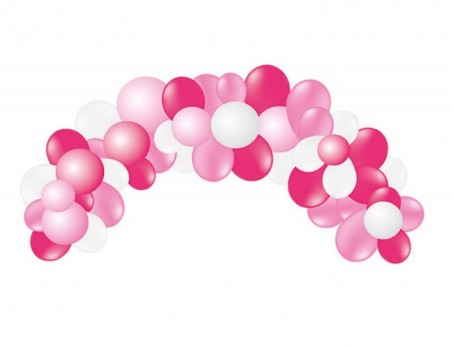 GLOBO 100% LATEX BIODEGRADAVEL GRINALDA ARCO BABY PINK 55 UN