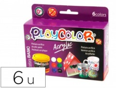 PINTURA ACRILICA PLAYCOLOR ACRYLIC BASIC 40 ML CAIXA DE 6 UN