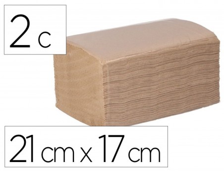 SERVILLETA BUNZL GREENSOURCE KRAFT PLEGADO ZIG-ZAG 2 CAPAS 2