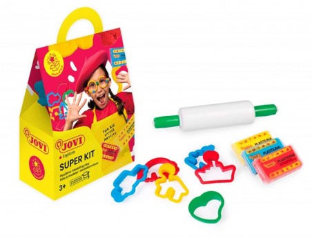 PINTURA A DEDOS JOVI PASTEL SUPER KIT 4 FRASCOS 35 ML + 20 M