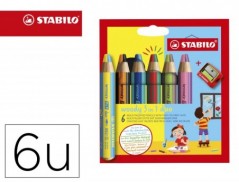 LAPIS DE COR STABILO WOODY 3 EM 1 DUO ESTOJO DE 6 CORES SORT