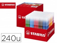 MARCADOR STABILO POWER SCHOOL PACK DE 240 UNIDADES 20 CORES