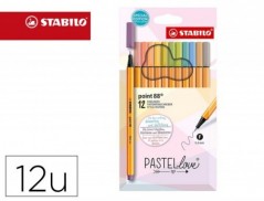 MARCADOR STABILO PONTA DE FIBRA POINT 88 PASTEL LOVE ESTOJO