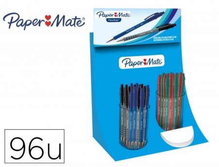 ESFEROGRAFICA FLEXGRIP RETRATIL EXPOSITOR DE 96 UNIDADES COR