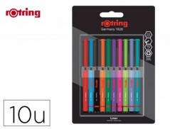 MARCADOR ROTRING FINELINER PONTA METALICA 0,4 MM PACK DE 10